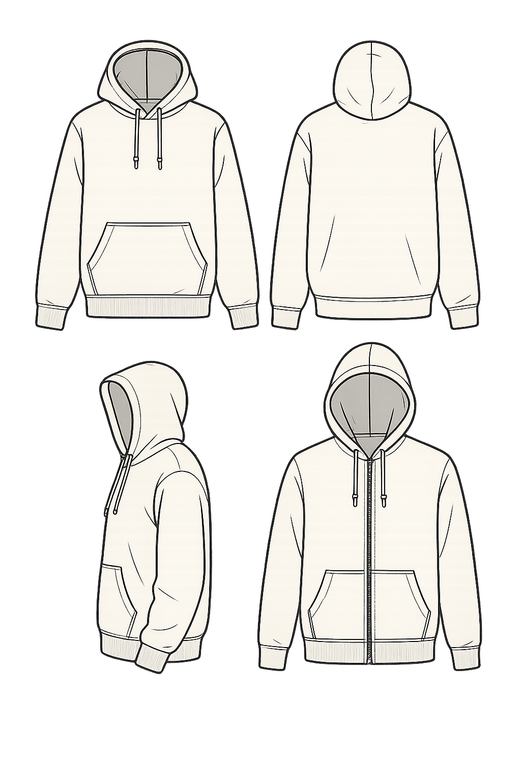 Clothing Mockup PSD – T-Shirt & Hoodie Editable Template for Designers