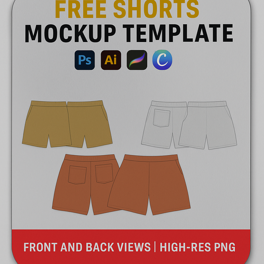 Free Shorts Mockup Template – High-resolution