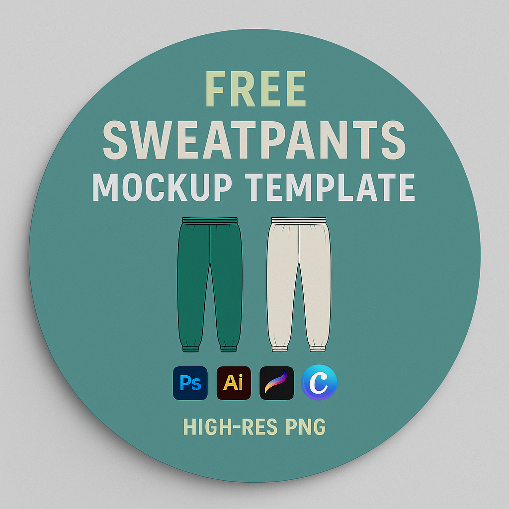 Free Sweatpants Mockup Template – High-resolution