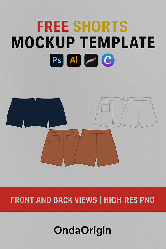 Free Shorts Mockup Template – High-resolution