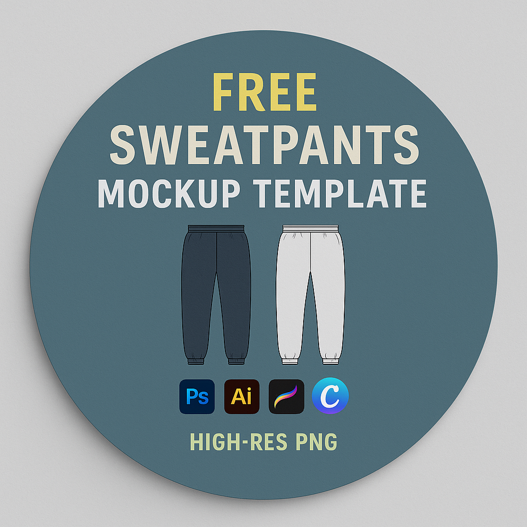 Free Sweatpants Mockup Template – High-resolution